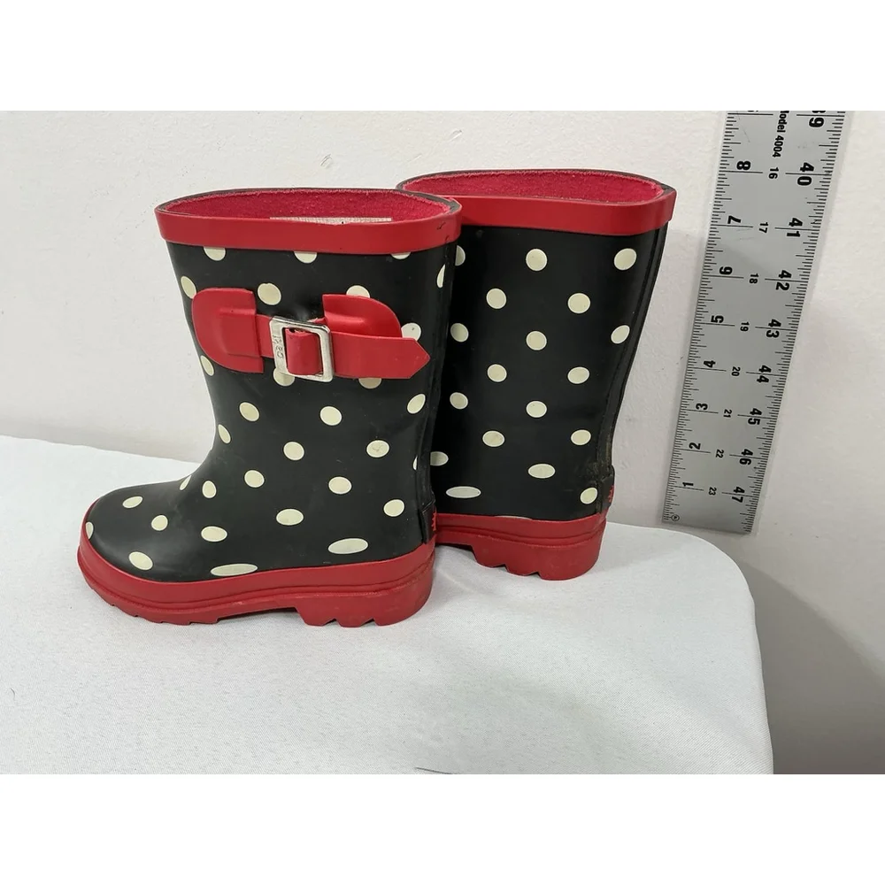 Girls Oaki Pull On Midcalf Rainboots Size 11 Multicolor Round Toe
